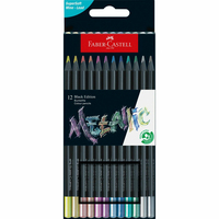 FABER-CASTELL Black Edition Metallic Buntstifte farbsortiert