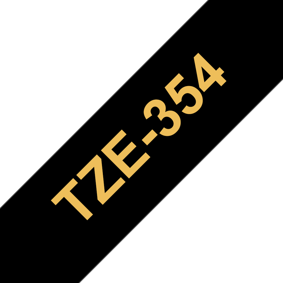 Brother TZe-354 24mm Gold auf Schwarz