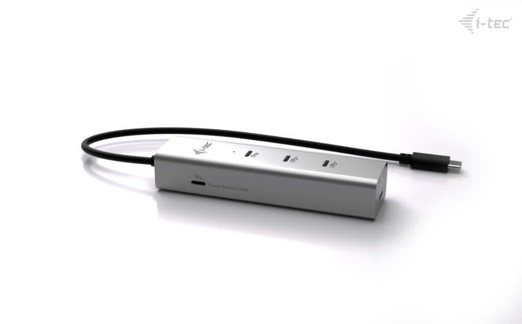 i-tec USB‑C Charge Hub 5‑Port 85W Metall 8K Video