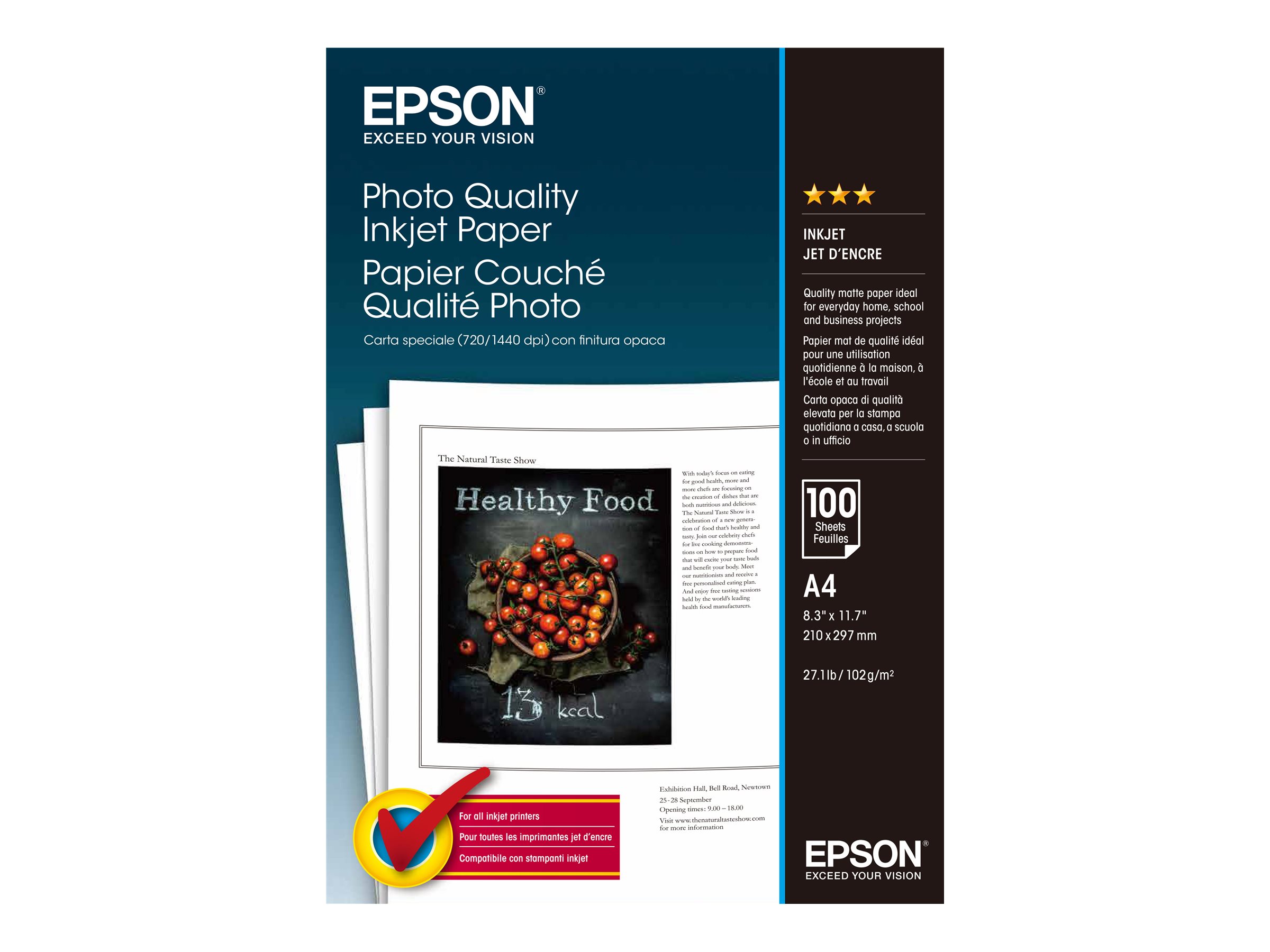 EPSON Fotopapier S041061 DIN A4 matt 102 gqm 100 Blatt