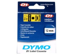 Dymo D1 12mm x 7m Schwarz auf Gelb
