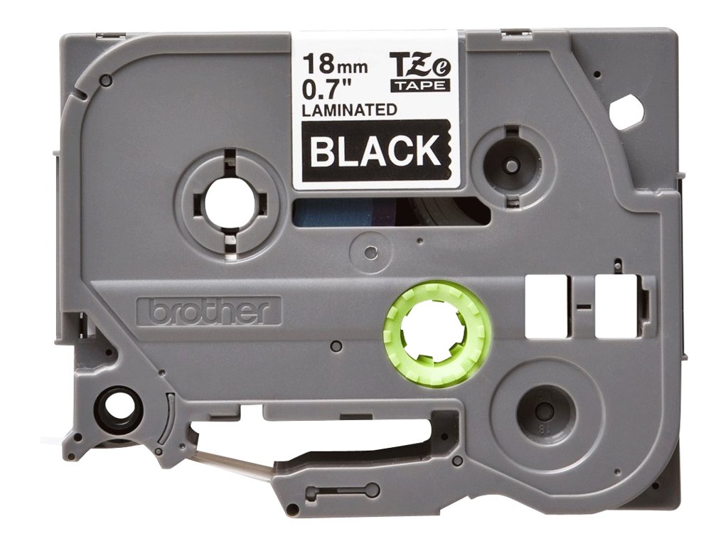 Brother TZe-345 18mm Weiß auf Schwarz