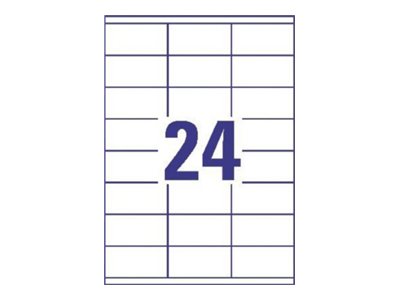 2400 AVERY Zweckform Etiketten 3422 weiss 70,0 x 35,0 mm