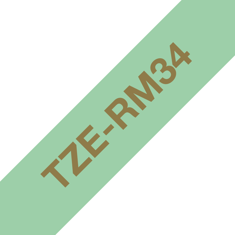 BROTHER PTouch 12mm mint greengold ribbon tape