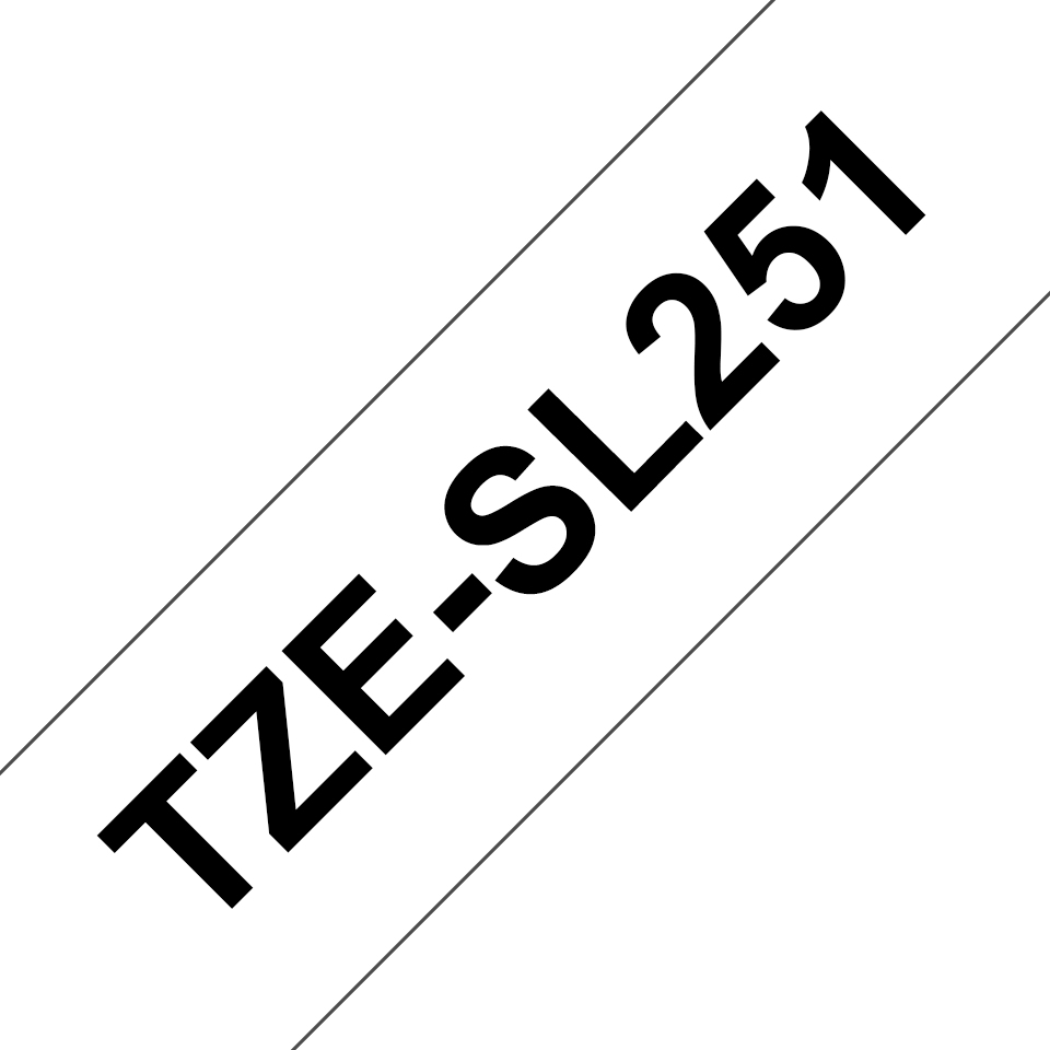 Brother TZe-SL251 24mm 8m Schwarz auf Weiß