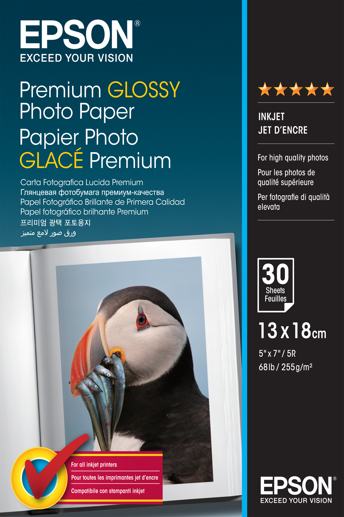 EPSON Fotopapier S042154 13,0 x 18,0 cm glaenzend 255 gqm 30 Blatt