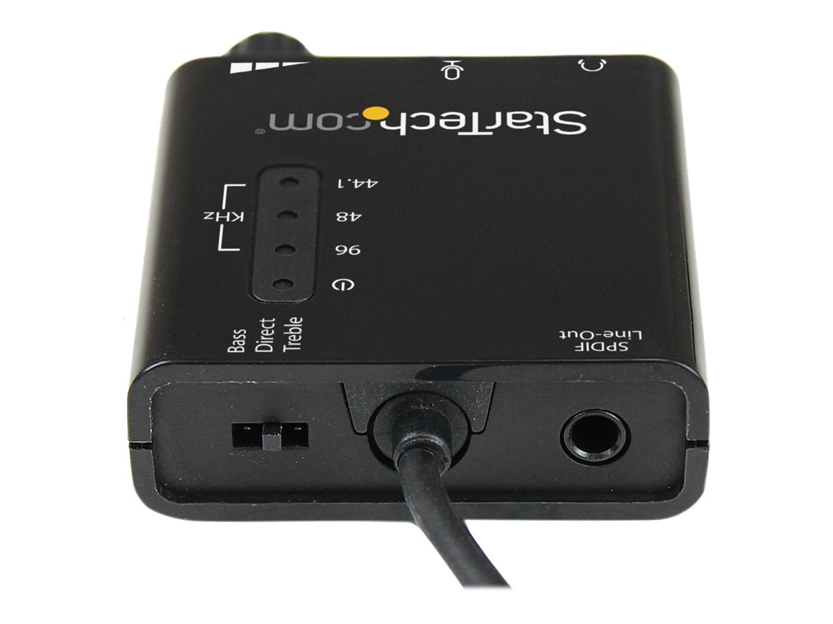 StarTech.com USB Audio Adapter Externe USB Soundkarte SPDIF 2x 3,5mm Klinke Schwarz