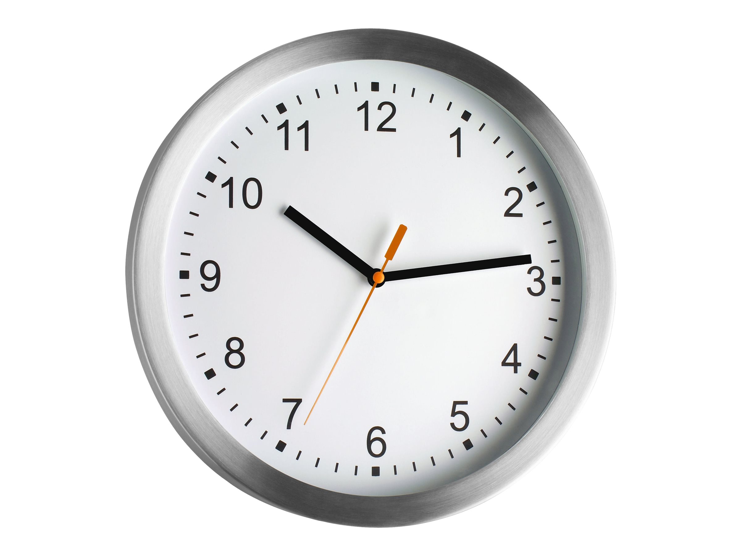 TFA Uhr Quarz Wandmontage Ø 29,5 cm Weiß Silber