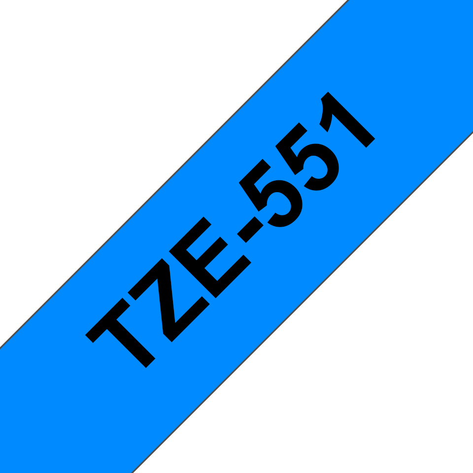 Brother TZe-551 24mm Schwarz auf Blau