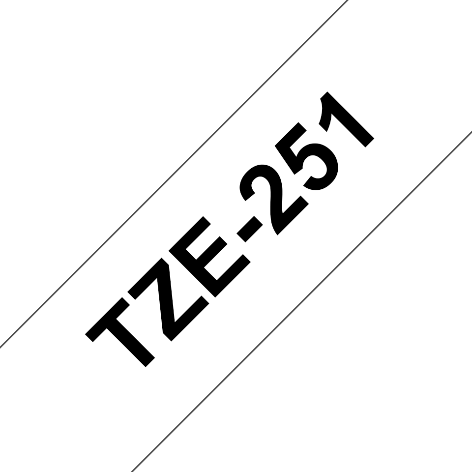 Brother TZe-251 24 mm schwarz/weiß