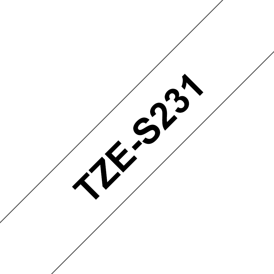 Brother TZe-S231 schwarz auf weiß 12 mm