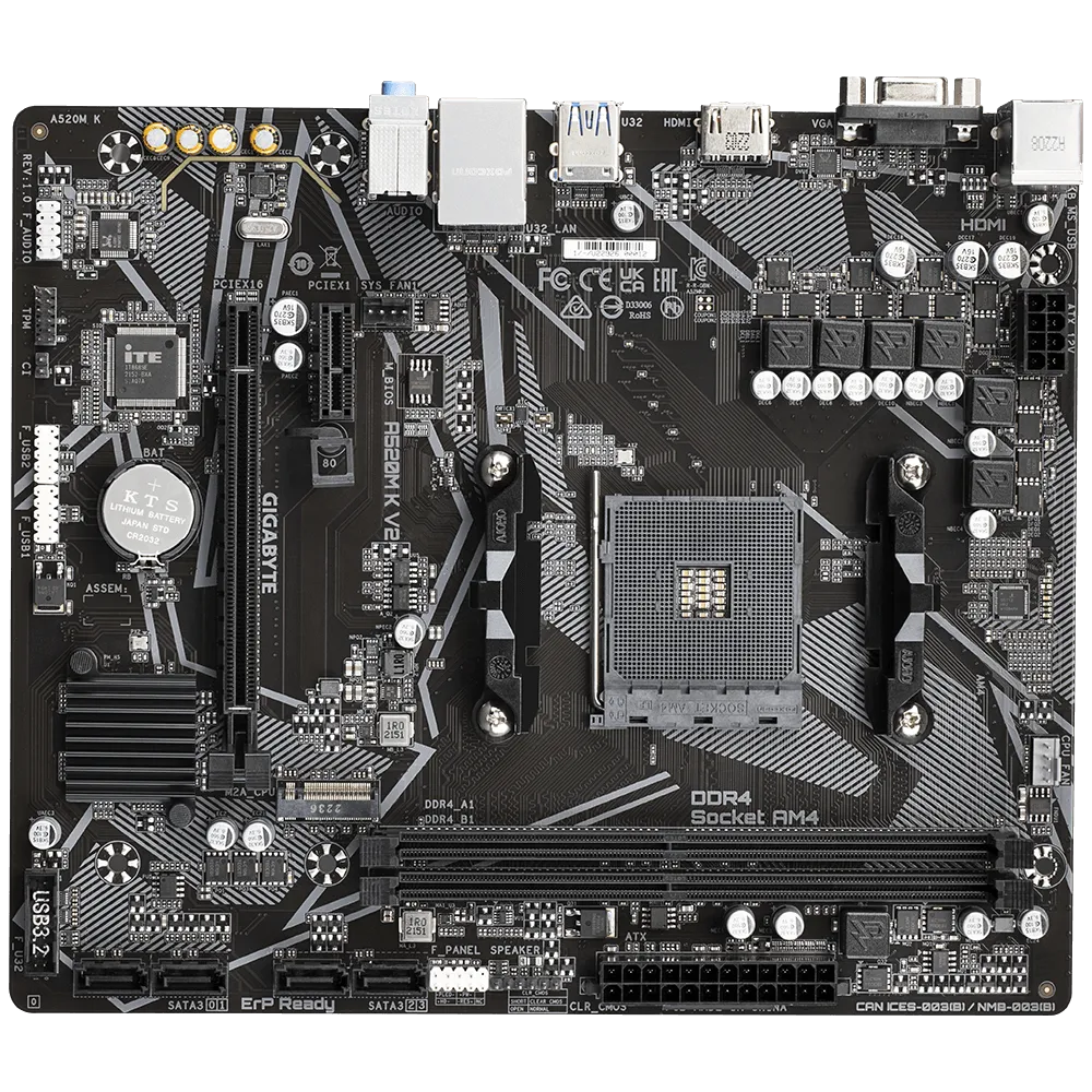 Gigabyte A520M K V2 Motherboard micro ATX AM4