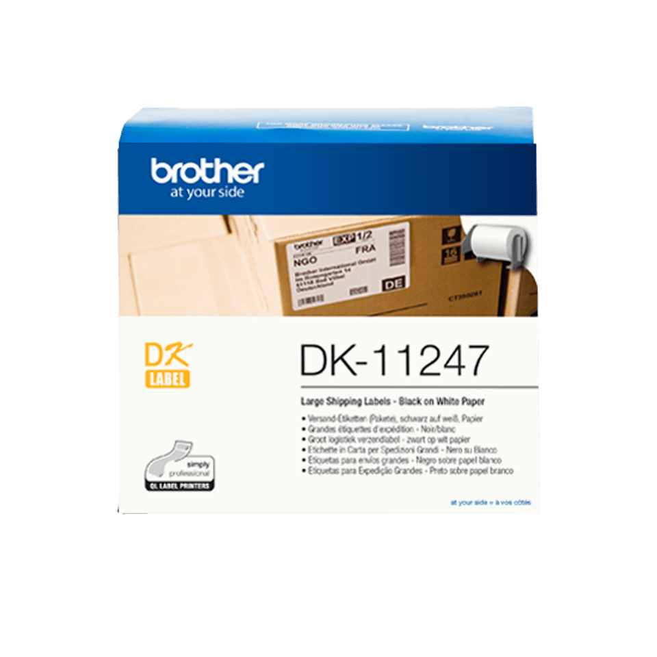 Brother DK-11247 Etiketten 103x164mm Schwarz auf Weiß