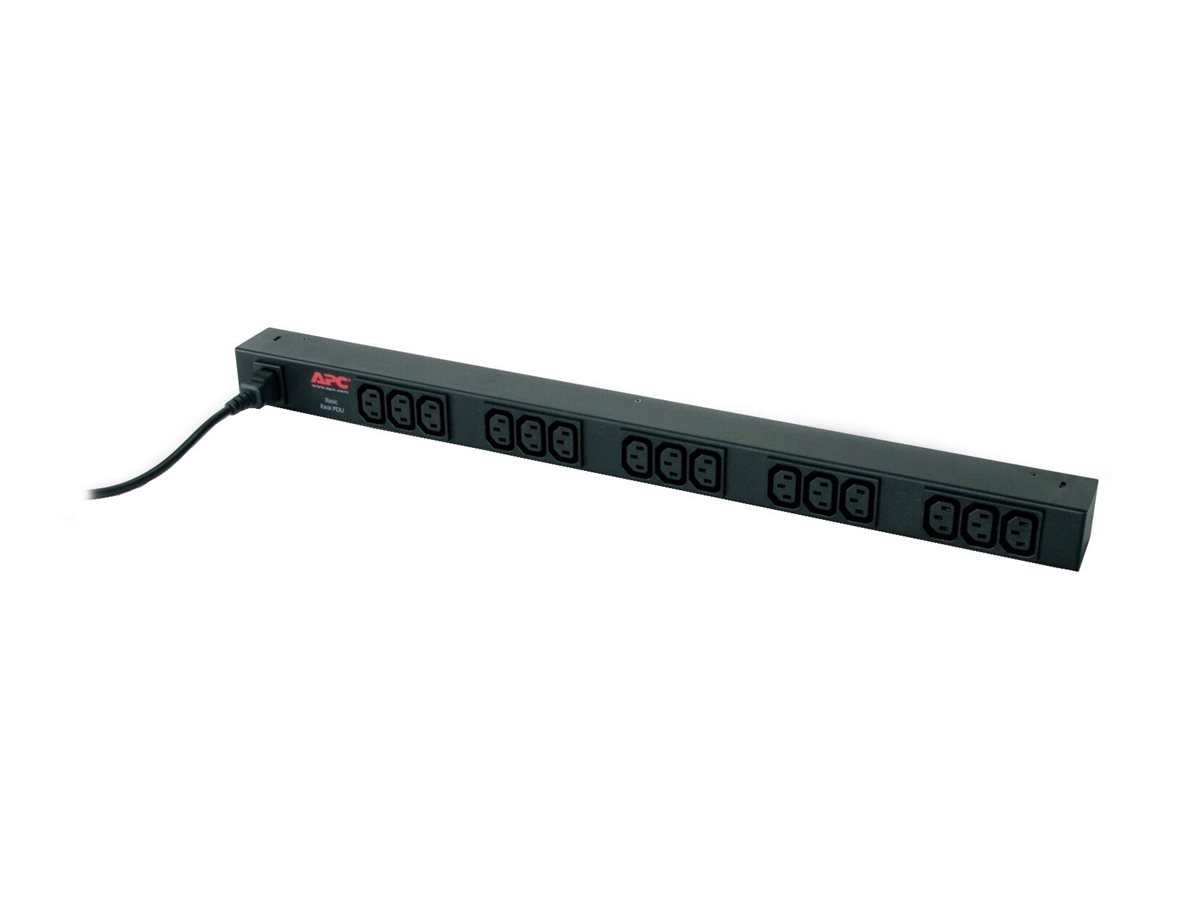 APC Basic RackMount PDU Rack AC 208230V 2,3 kW input IEC 60320 C14 output connectors 15 power IEC 60320 C13 1,98m cord BK