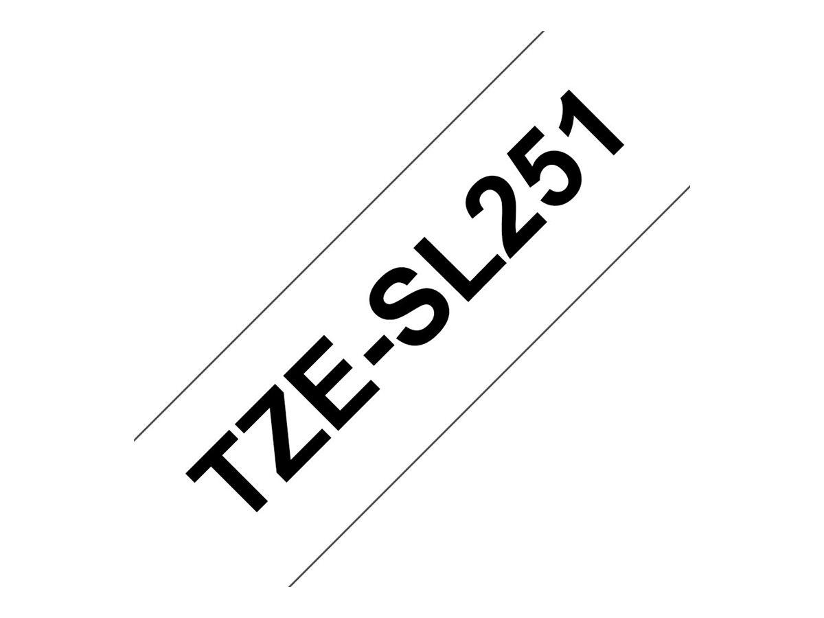 Brother TZe-SL251 24mm 8m Schwarz auf Weiß