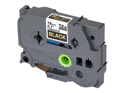 Brother TZe-344 Gold auf Schwarz 18mm