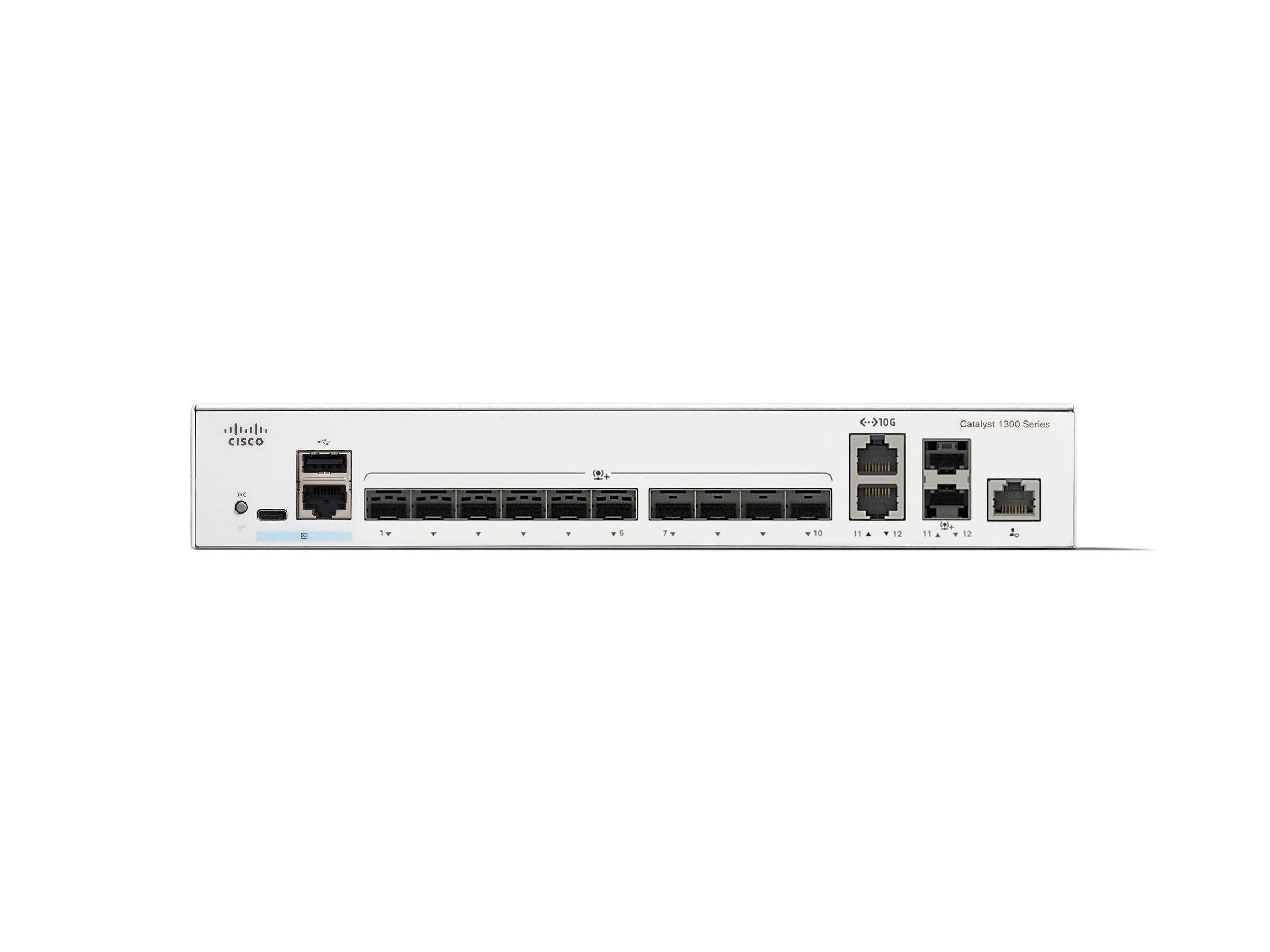 CISCO Catalyst 1300 12Port Switch 10 x 10GE SFP 2 x 10GE Shared Uplinks