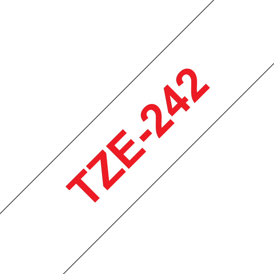 Brother TZe-242 18 mm rot/weiß