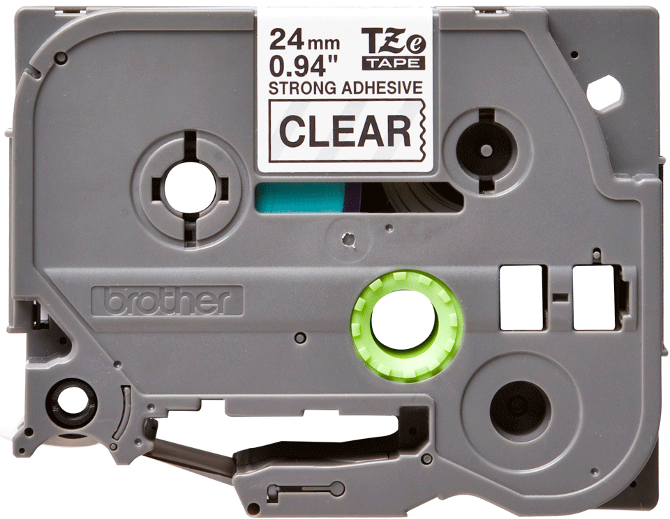 Brother TZe-S151 Schwarz auf Transparent extra starker Klebstoff