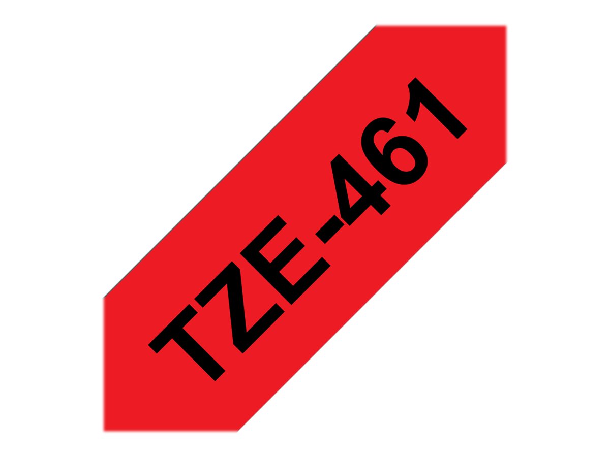 Brother TZe-461 36mm Schwarz auf Rot