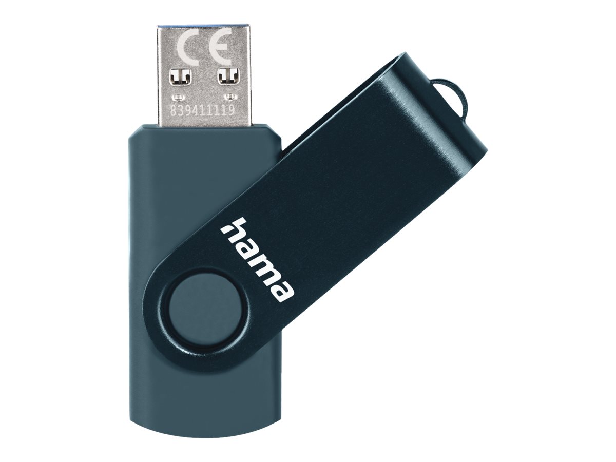 Hama Rotate USB‑Stick 32 GB USB 3.0 petrolblau