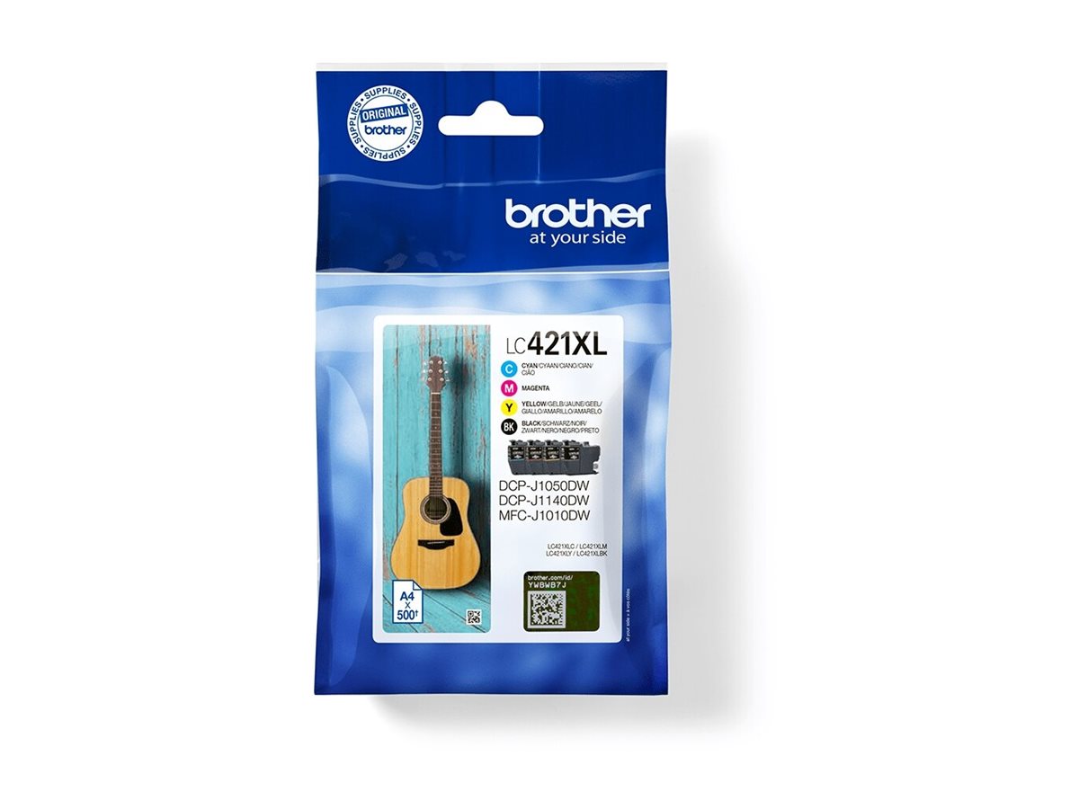 Brother LC421XL Tintenpatrone Schwarz Gelb Cyan Magenta