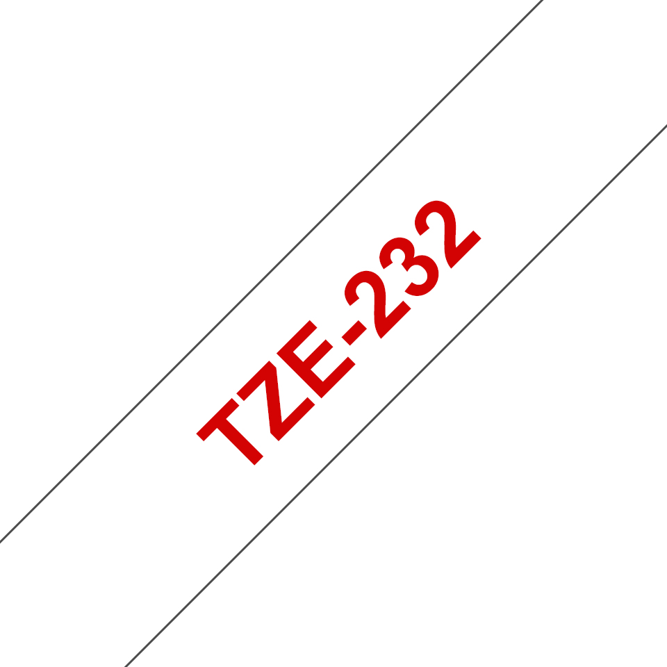 Brother TZe-232 12 mm rot/weiß
