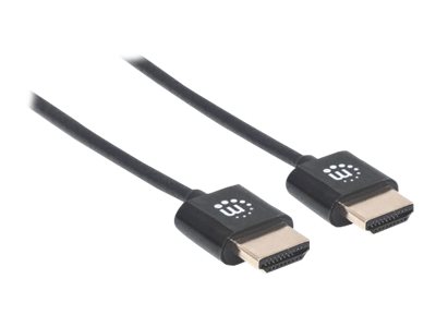 Manhattan HDMI-Kabel Ethernet ultradünn schwarz 0,5 m