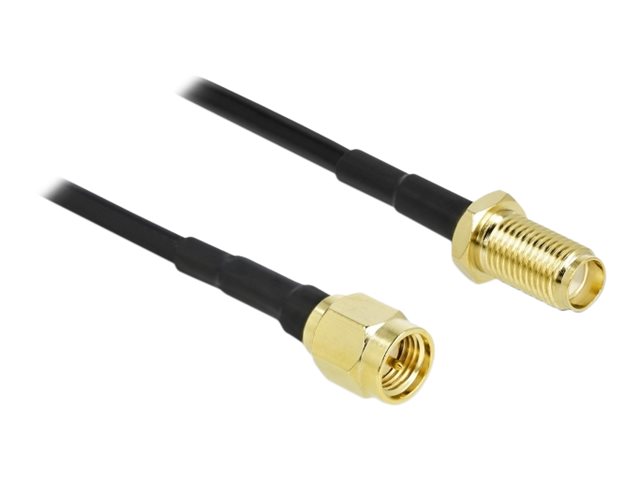 Delock SMA Stecker zu SMA Buchse LMR/CFD100 0,9m