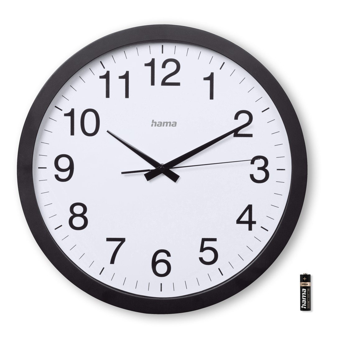 Hama Wanduhr Aruba Ø 40,0 cm Weiß Schwarz
