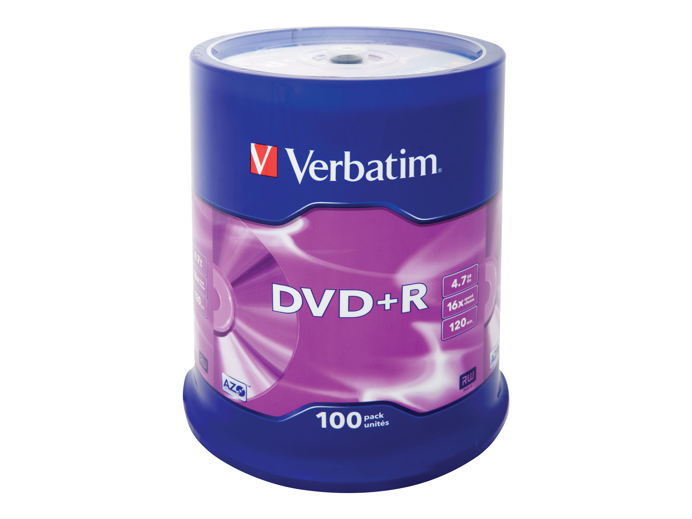 Verbatim DVD+R 4,7 GB 16x mattsilber