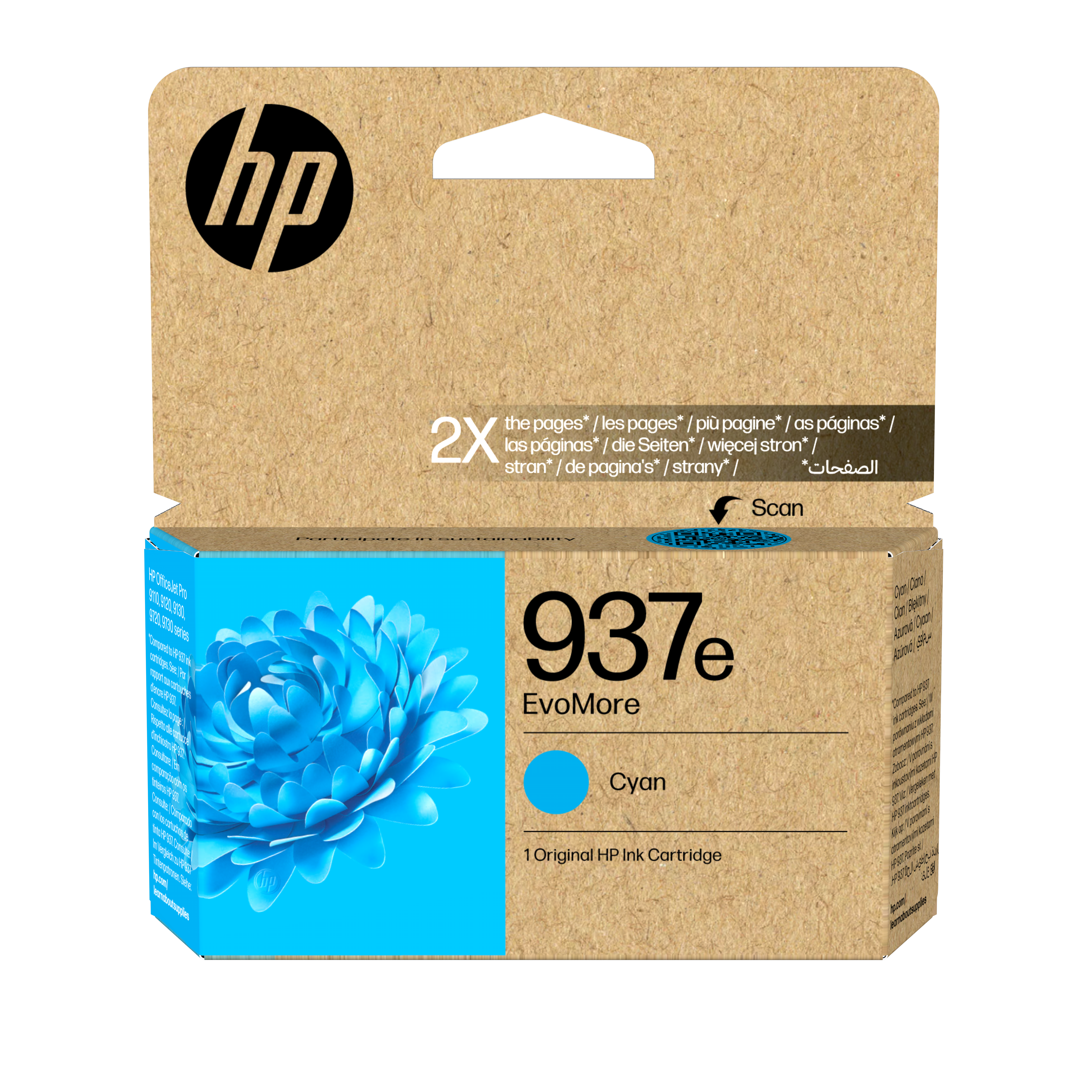 HP 937e EvoMore Cyan