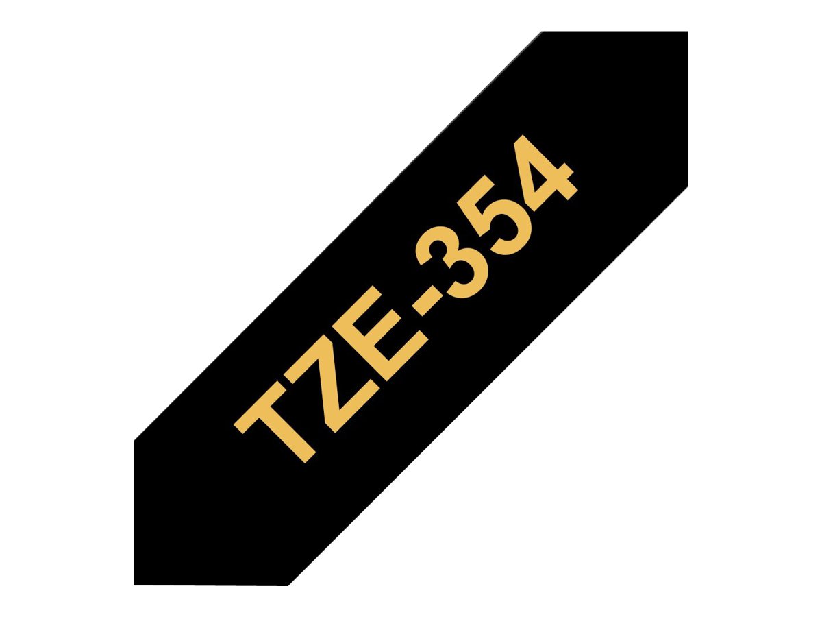 Brother TZe-354 24mm Gold auf Schwarz