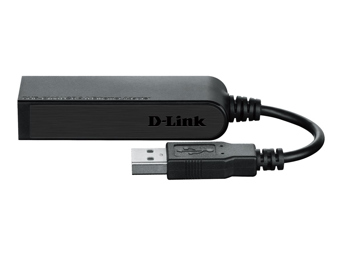 DLINK DUBE100 HiSpeed USB 20 Fast Ethernet Adapter USBA 20 auf Ethernet 10100 Mbits eingeklappt