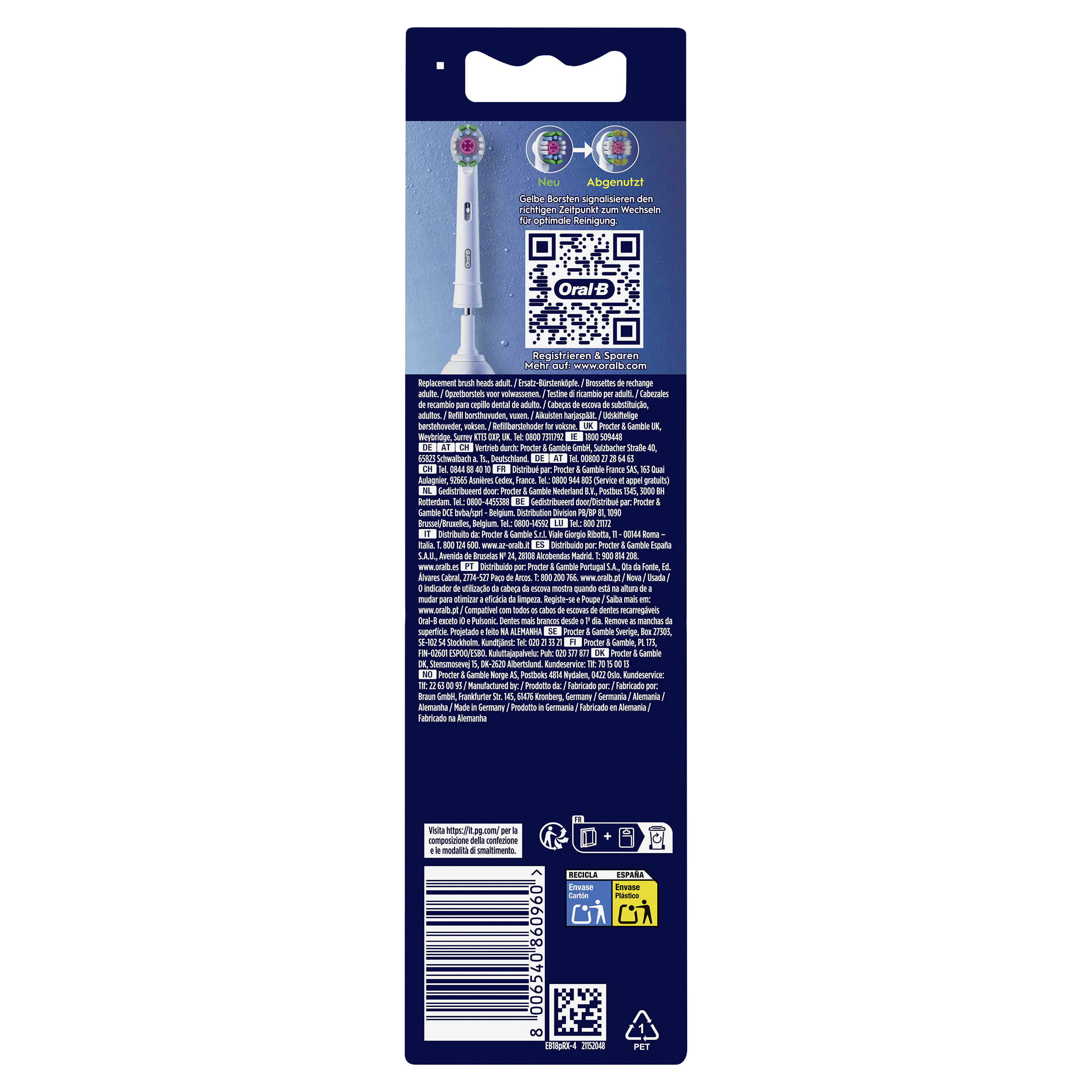 Braun Oral‑B PRO 3D White Aufsteckbürsten 4er