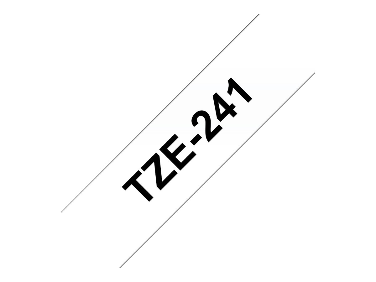 Brother TZe-241 18 mm schwarz/weiß