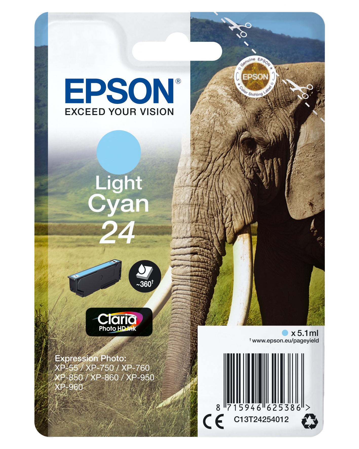 EPSON 24 T2425 light cyan Druckerpatrone