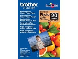 brother Fotopapier BP71GP20 DIN A6 glänzend 260 gqm 20 Blatt