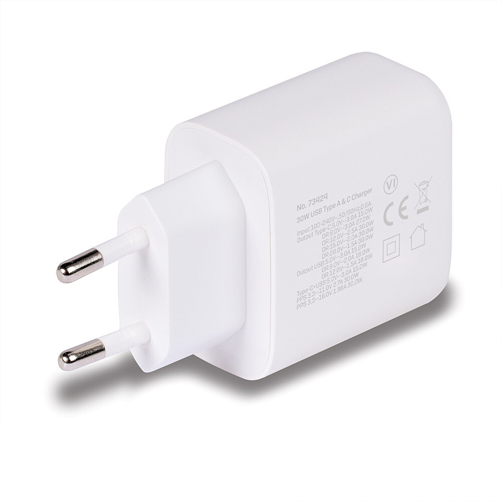 Lindy Netzteil 30W PD 3.0 USB-A USB-C
