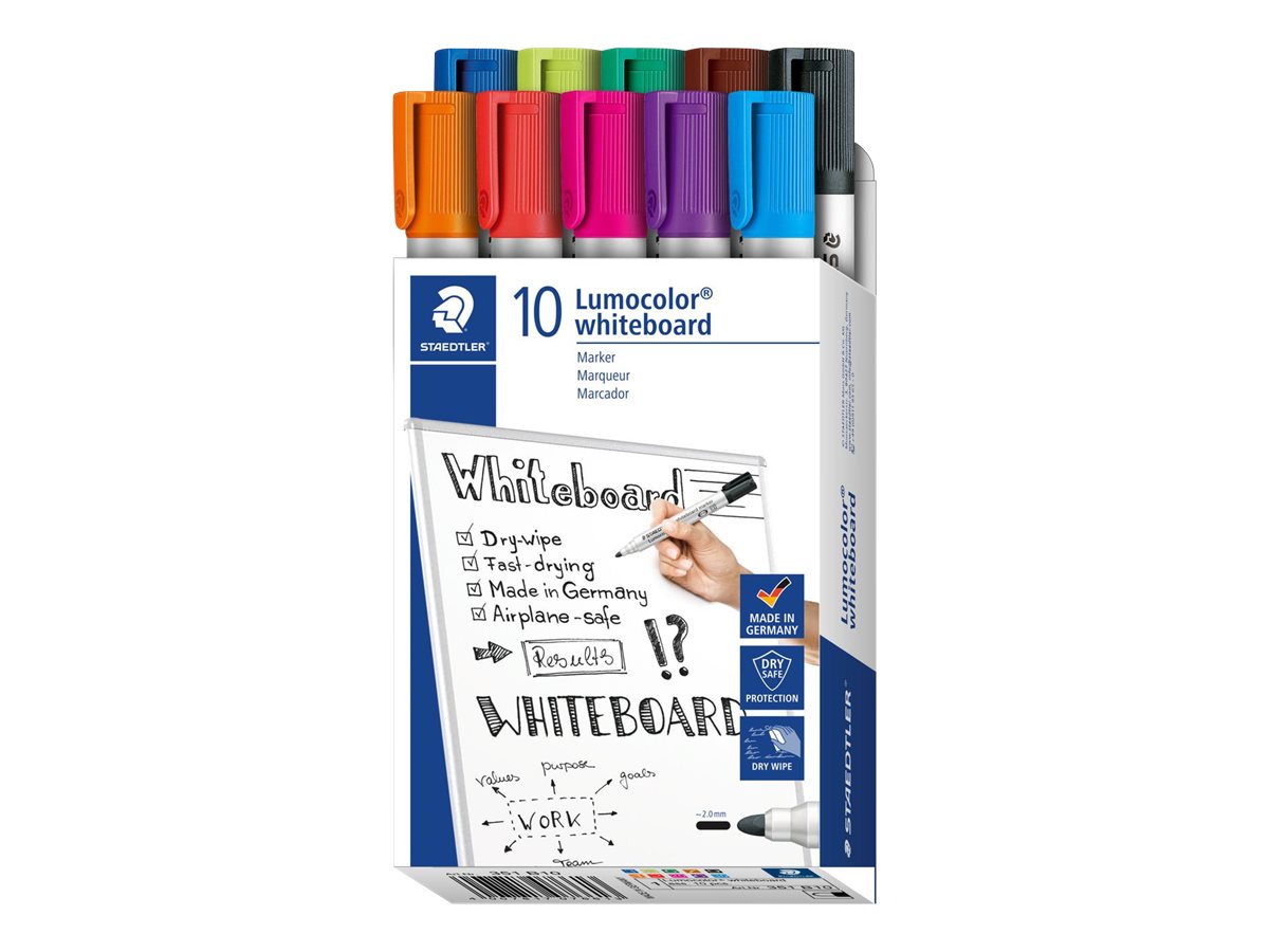 STAEDTLER Lumocolor 351 farbsortiert 2,0 mm 10 Stück