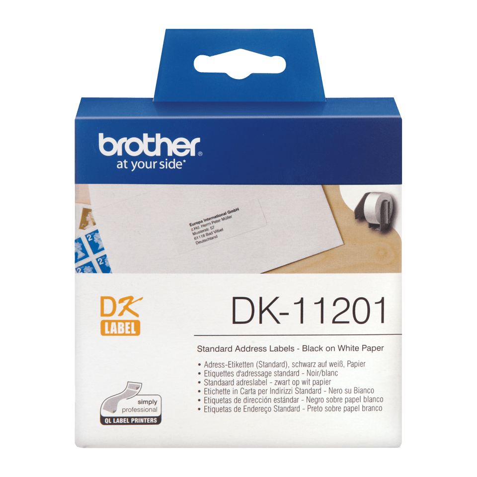 Brother DK-11201 Adressetiketten Schwarz-Weiß 29x90mm