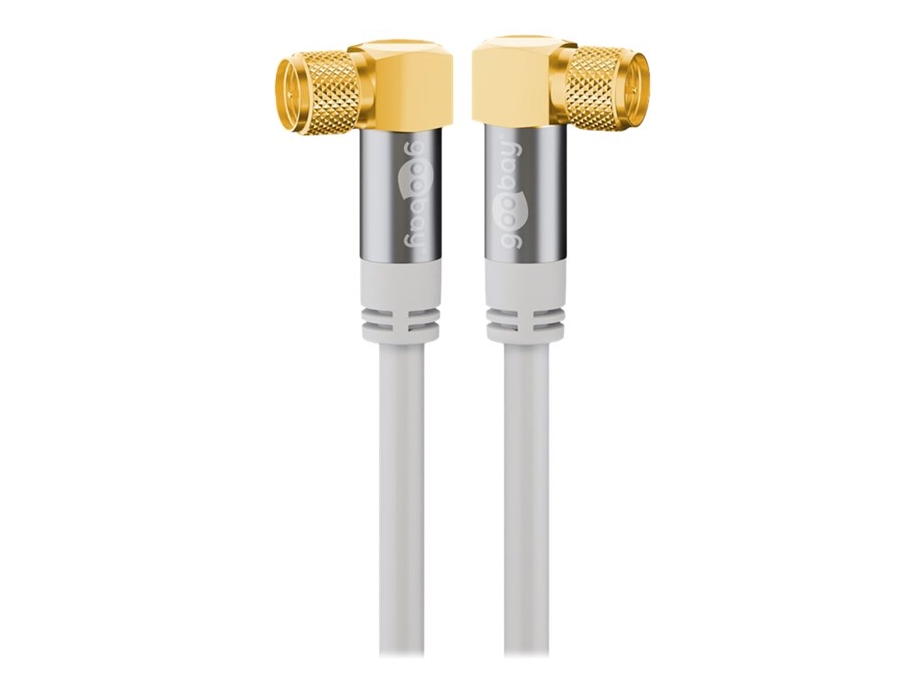 Goobay SAT-Kabel F‑Stecker 10 m Weiß