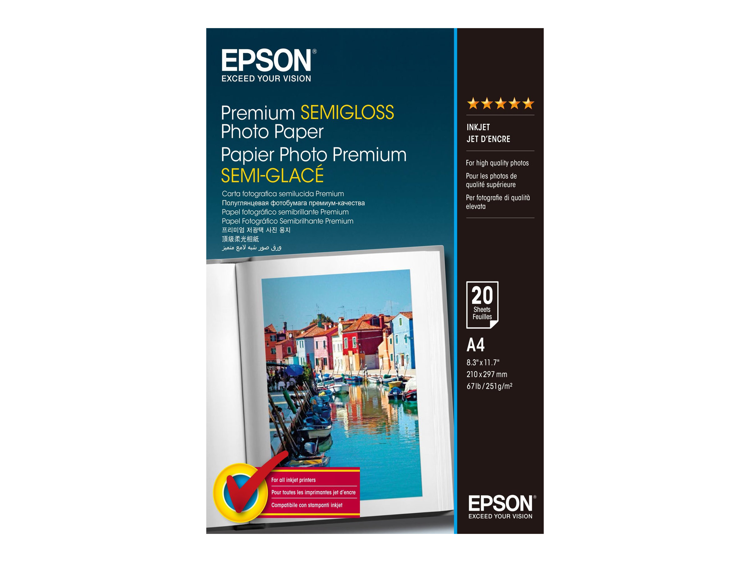 EPSON Fotopapier S041332 DIN A4 seidenmatt 251 gqm 20 Blatt