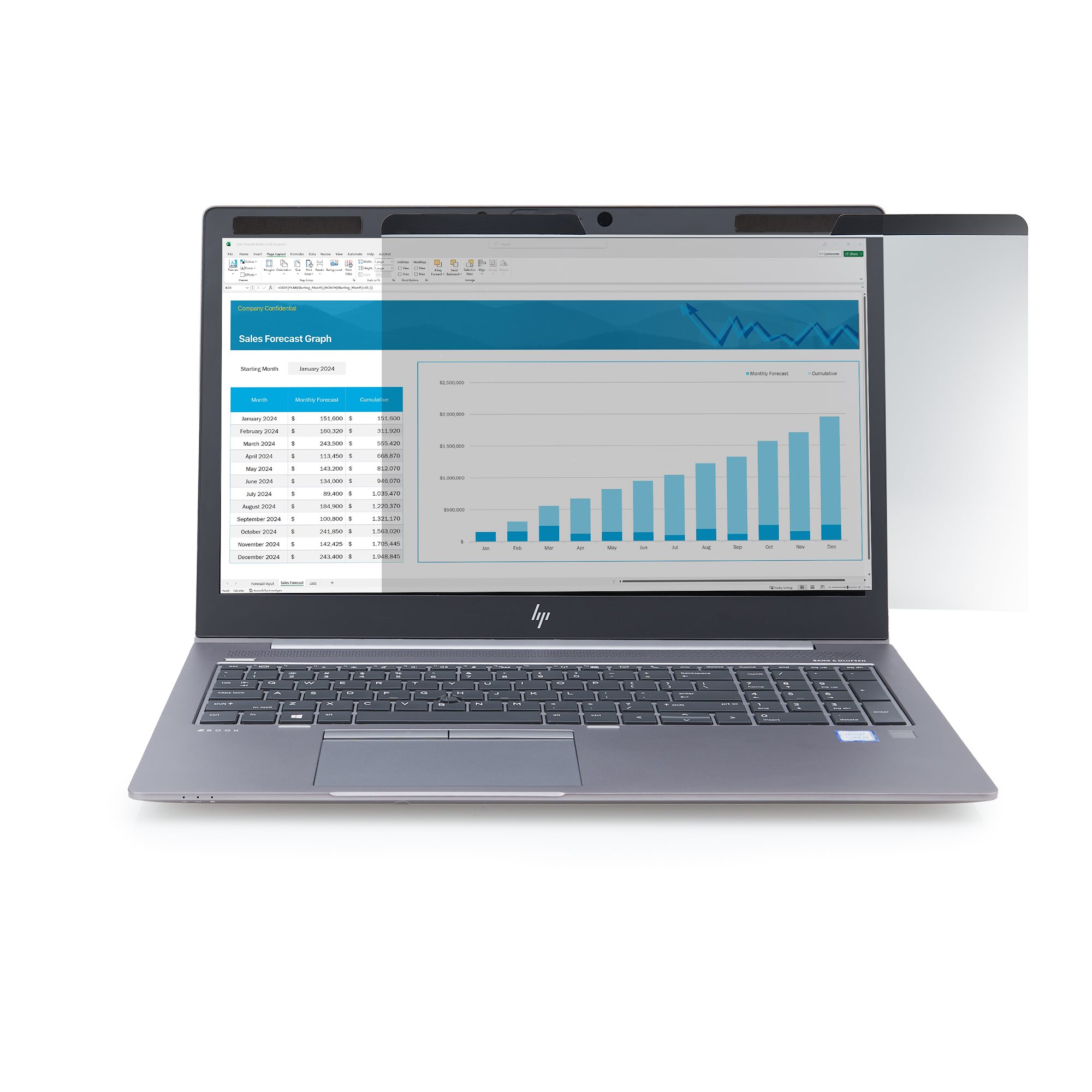 StarTech Magnetic Privacy Screen 16‑Inch 16:10