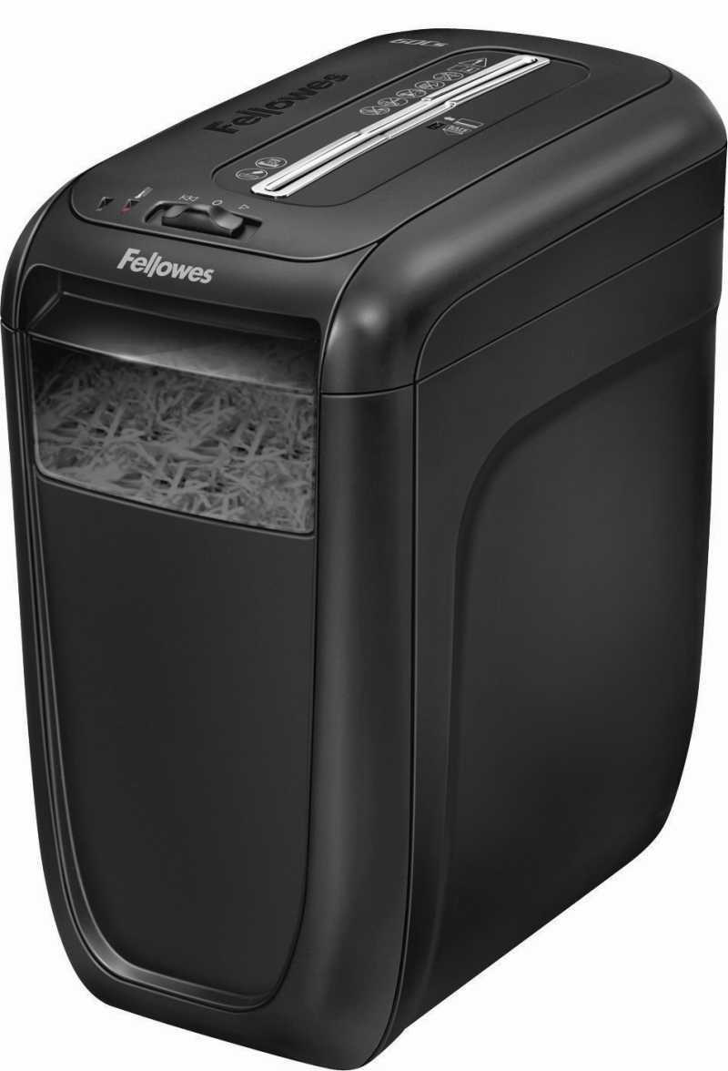 Fellowes Powershred 60Cs Aktenvernichter mit Partikelschnitt P-4, 4 x 40 mm, bis 10 Blatt, schwarz