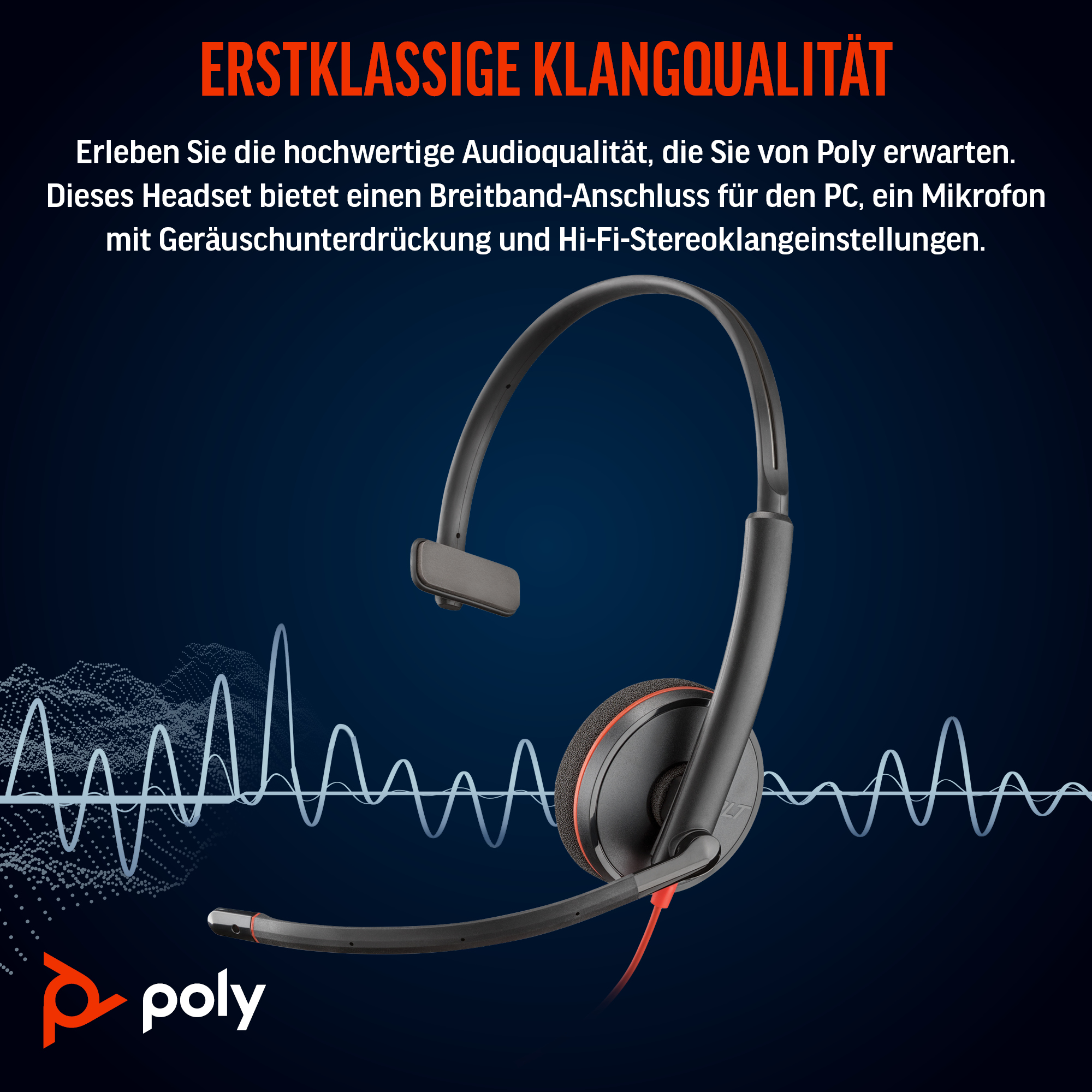 Poly Blackwire 3210 Mono Headset