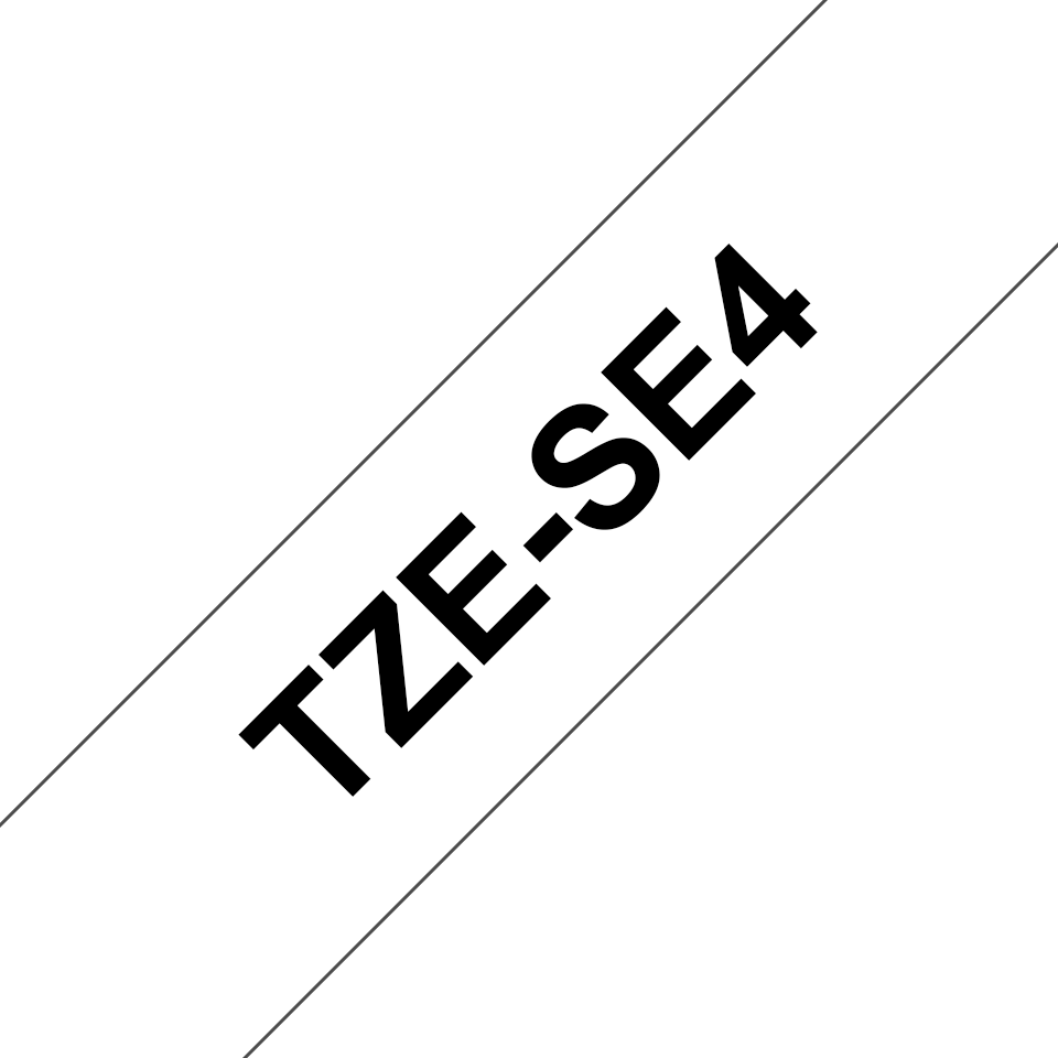 Brother TZe-SE4 Manipulationssicher Schwarz auf Weiß