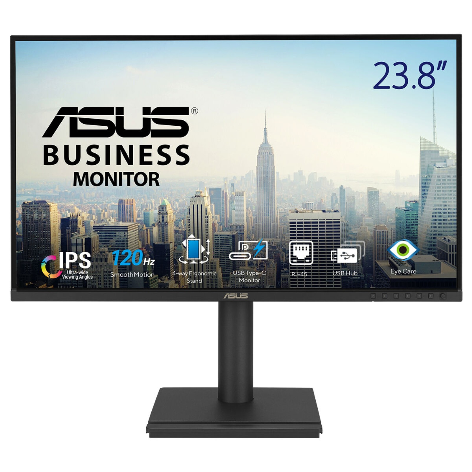 ASUS Business BE249CGN 60,96cm 24Zoll IPS 1920x1080 FHD 120Hz HDR10 Daisy Chain EPEAT Gold DisplayPort HDMI USBC 96W RJ45 Speaker