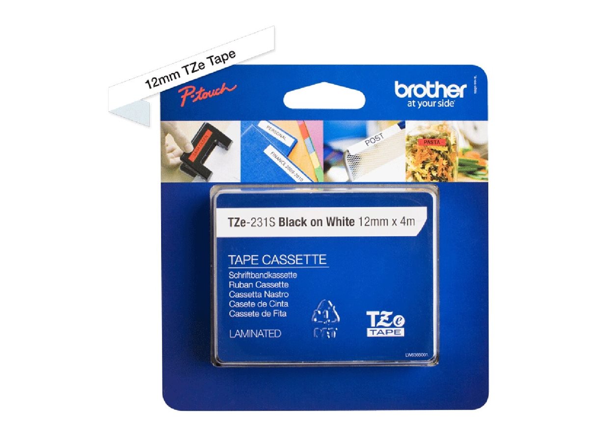Brother TZe-231S2 Schriftband schwarz auf weiß