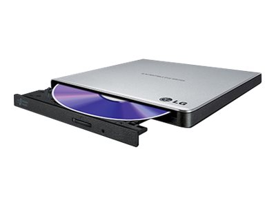 HL Data Storage Slim Portable externer DVDBrenner silber